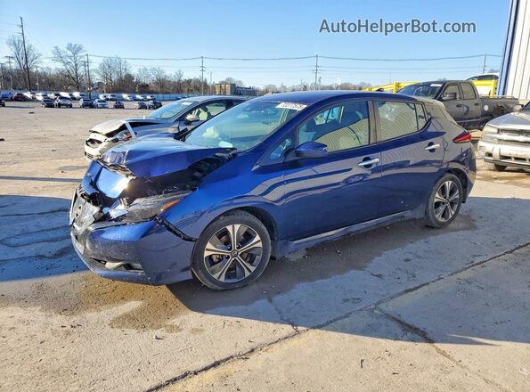 1N4AZ1CPXLC311419 2020 NISSAN LEAF Синий Передняя левая четверть