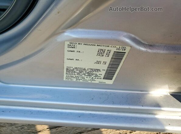 1N4BL4BV3KC124366 2019 NISSAN ALTIMA Серебряный Вид подкапотного пространства