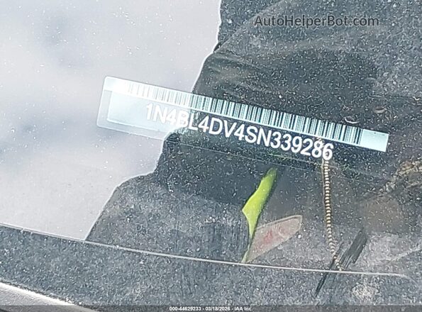 1N4BL4DV4SN339286 2025 NISSAN ALTIMA Gray ძრავის განყოფილების ხედი