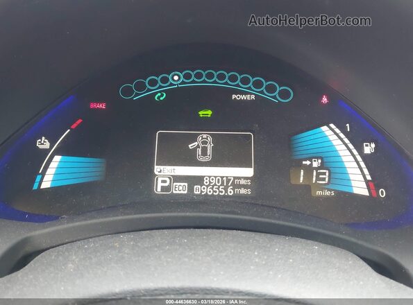 1N4BZ0CP4HC301992 2017 NISSAN LEAF Silver Вид задніх сидінь