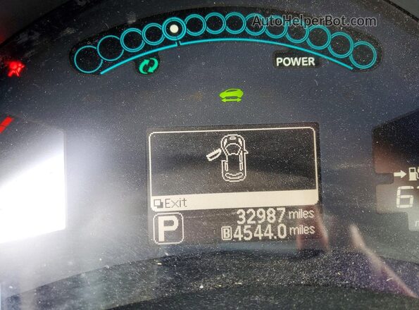 1N4BZ0CP4HC307310 2017 NISSAN LEAF Gray Vista del cuadro de instrumentos