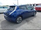 2017 Nissan Leaf Sl Синий vin: 1N4BZ0CP5HC304710