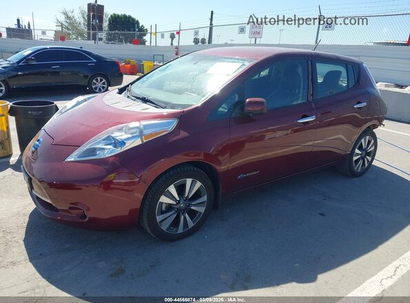 1N4BZ0CP5HC307963 2017 NISSAN LEAF Бордовый Передняя левая четверть