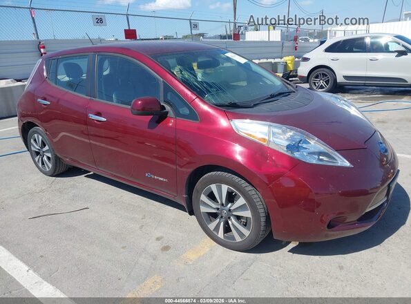 1N4BZ0CP5HC307963 2017 NISSAN LEAF Бордовый Передняя правая четверть