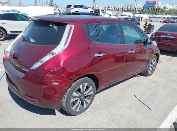 1N4BZ0CP5HC307963 2017 NISSAN LEAF Бордовый Задняя правая четверть