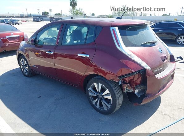 1N4BZ0CP5HC307963 2017 NISSAN LEAF Бордовый Задняя левая четверть