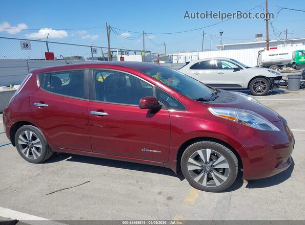 1N4BZ0CP5HC307963 2017 NISSAN LEAF Бордовый Вид задней части салона
