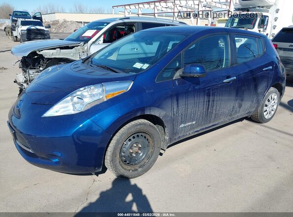 1N4BZ0CP6HC301427 2017 NISSAN LEAF Blue Vista tres cuartos delantera izquierda