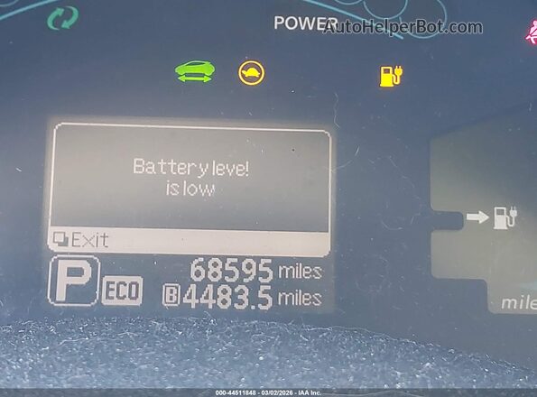 1N4BZ0CP6HC301427 2017 NISSAN LEAF Blue Vista del cuadro de instrumentos