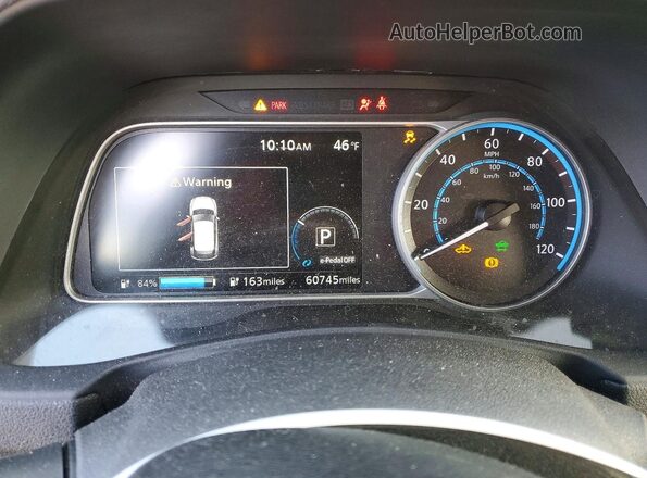 1N4BZ1CP9KC308501 2019 NISSAN LEAF Silver Widok zestawu wskaźników