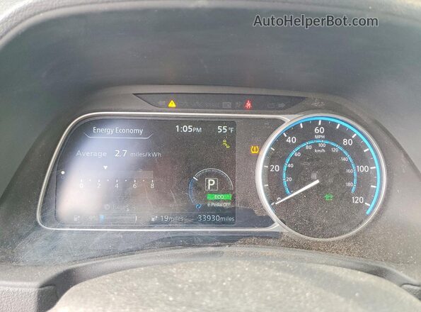 1N4BZ1DP4LC306798 2020 NISSAN LEAF Gray Սարքավորումների վահանակի տեսք