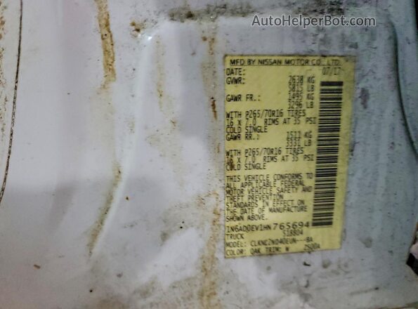 1N6AD0EV1HN765694 2017 NISSAN FRONTIER White Engine compartment view