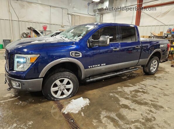 1N6BA1F40GN506928 2016 NISSAN TITAN Синий Передняя левая четверть