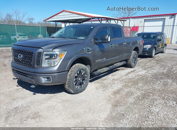1N6BA1F41HN508995 2017 NISSAN TITAN XD Gray Առջևի ձախ երեք քառորդ տեսարան