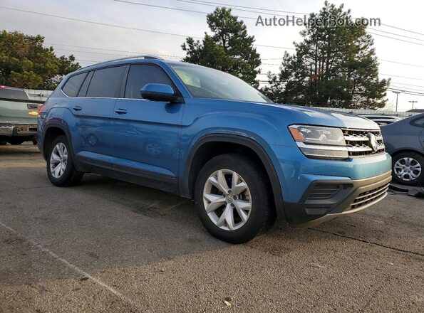 1V2AP2CA8KC589069 2019 VOLKSWAGEN ATLAS Синий Передняя правая четверть