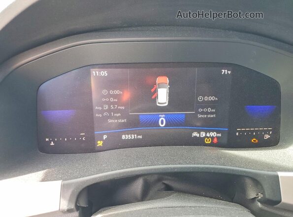 1V2DP2CA6NC511018 2022 VOLKSWAGEN ATLAS Gray Вид щитка приладів