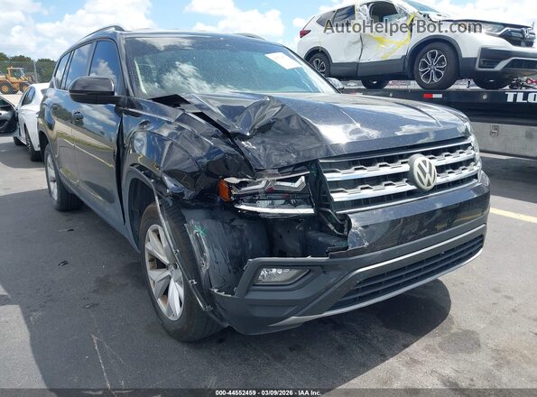 1V2DR2CA1JC587718 2018 VOLKSWAGEN ATLAS Black Widok z przodu