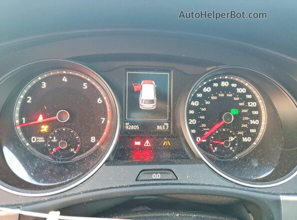 1V2ER2CA5JC528448 2018 VOLKSWAGEN ATLAS Red Սարքավորումների վահանակի տեսք