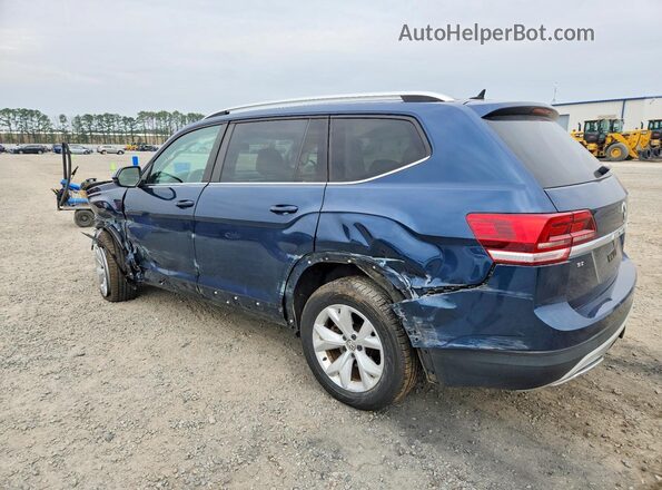 1V2KR2CA9JC579776 2018 VOLKSWAGEN ATLAS Синий Задняя левая четверть
