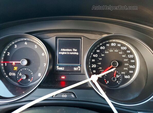 1V2LR2CA2KC513608 2019 VOLKSWAGEN ATLAS Серебряный Вид щитка приборов