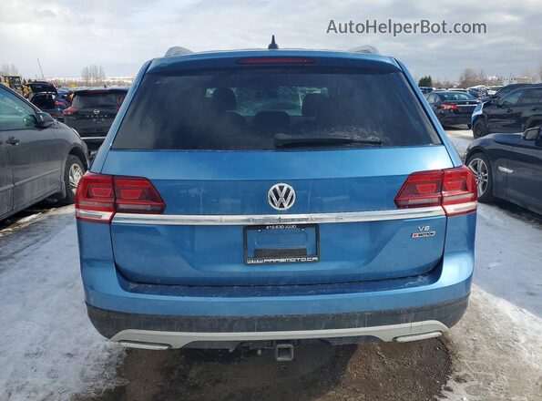 1V2LR2CA3KC522768 2019 VOLKSWAGEN ATLAS Синий Вид сзади