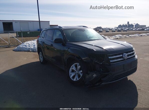 1V2LR2CA5KC537675 2019 VOLKSWAGEN ATLAS Черный Передняя правая четверть