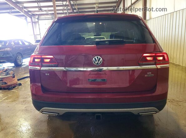 1V2UR2CA6KC504334 2019 VOLKSWAGEN ATLAS Красный Вид сзади