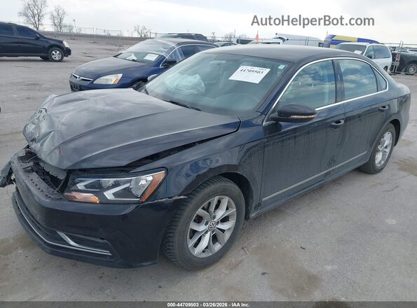 1VWAT7A34HC073621 2017 VOLKSWAGEN PASSAT Черный Передняя левая четверть
