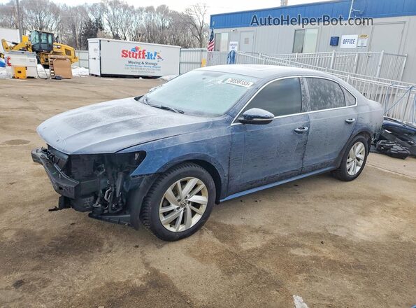 1VWBA7A30JC009530 2018 VOLKSWAGEN PASSAT Blue Vista tres cuartos delantera izquierda
