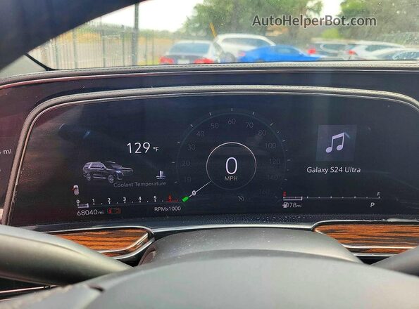 1GYS3AKLXPR190547 2023 CADILLAC ESCALADE Бордовый Вид щитка приборов