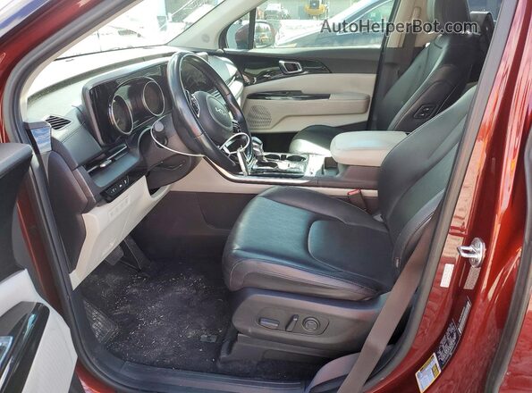 KNDNE5H38N6082034 2022 KIA CARNIVAL Красный Вид панели приборов