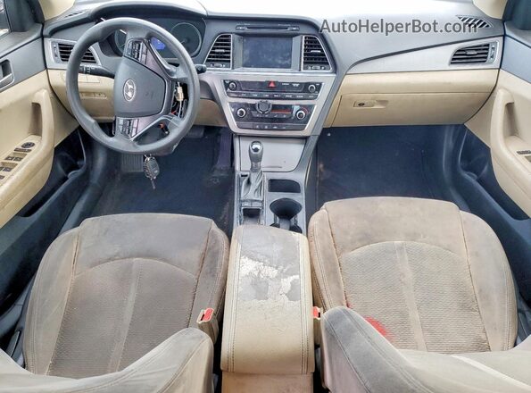 5NPE24AF2GH398481 2016 HYUNDAI SONATA Black Widok deski rozdzielczej