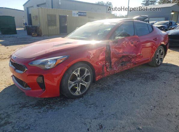 KNAE15LA0M6091971 2021 KIA STINGER Red წინა მარცხენა ხედი სამი მეოთხედიდან