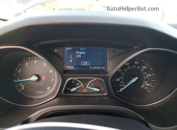 1FADP3K2XGL393601 2016 FORD FOCUS Черный Вид щитка приборов