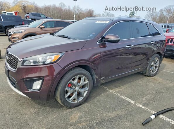 5XYPKDA54GG017303 2016 KIA SORENTO Фиолетовый Передняя левая четверть