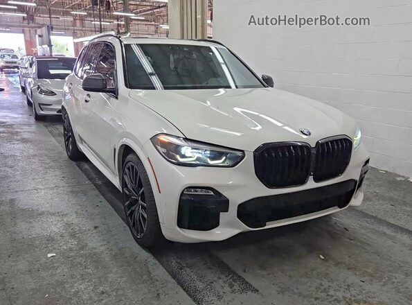 5UXCR4C08L9B00161 2020 BMW X5 White Tył prawy