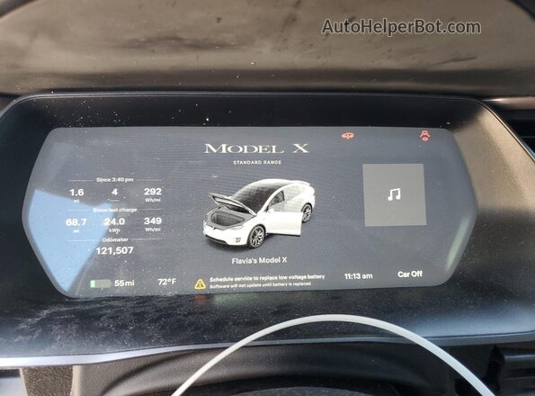5YJXCAE21KF162987 2019 TESLA MODEL X Серый Вид задних сидений