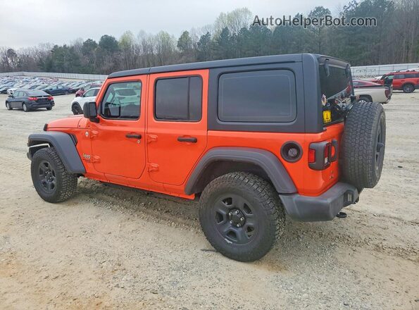 1C4HJXDN3KW526072 2019 JEEP WRANGLER Оранжевый Задняя правая четверть