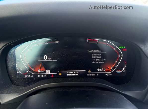 5UXTY5C09M9H28918 2021 BMW X3 Черный Вид щитка приборов