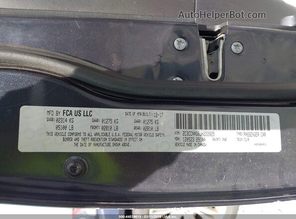 2C3CCAAG6JH222825 2018 CHRYSLER 300 Серый Вид подкапотного пространства