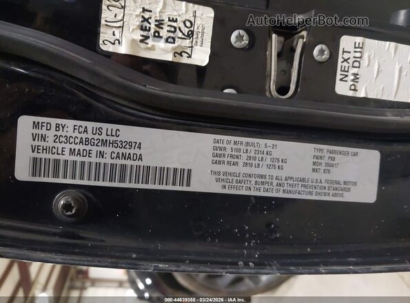 2C3CCABG2MH532974 2021 CHRYSLER 300 Черный Вид подкапотного пространства