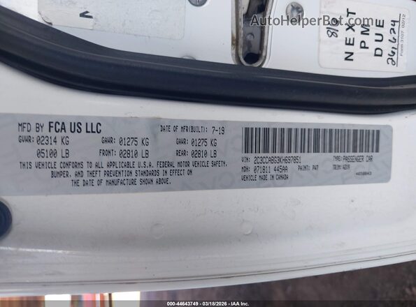 2C3CCABG3KH697851 2019 CHRYSLER 300 Белый Вид подкапотного пространства