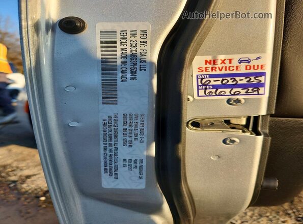 2C3CCABG3PH538416 2023 CHRYSLER 300 Серебряный Вид наклейки с VIN-кодом