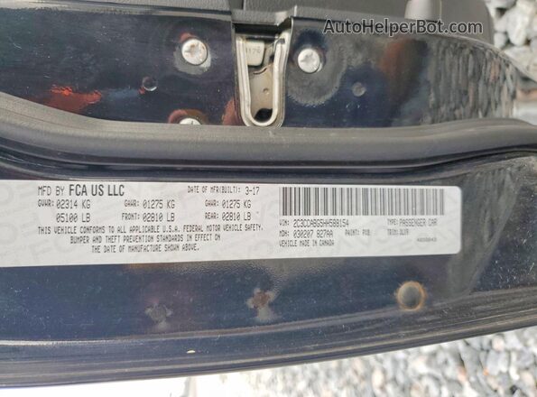 2C3CCABG5HH588154 2017 CHRYSLER 300 Black Widok naklejki z numerem VIN