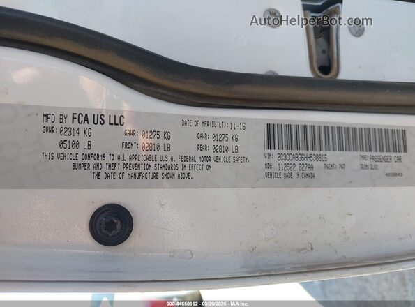 2C3CCABG6HH538816 2017 CHRYSLER 300 Белый Вид подкапотного пространства