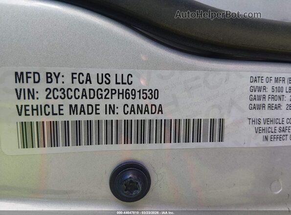2C3CCADG2PH691530 2023 CHRYSLER 300 Silver Engine compartment view