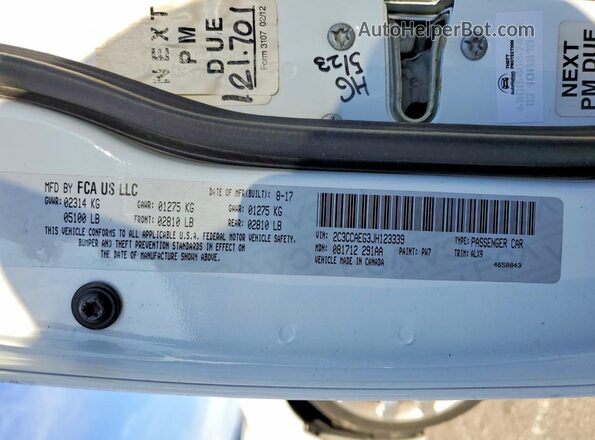 2C3CCAEG3JH123339 2018 CHRYSLER 300 Белый Вид подкапотного пространства