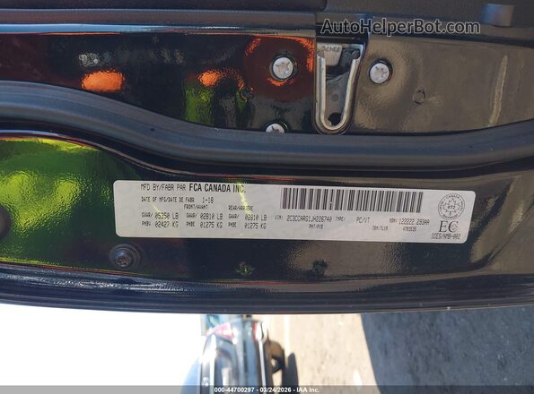 2C3CCARG1JH226740 2018 CHRYSLER 300 Черный Вид подкапотного пространства