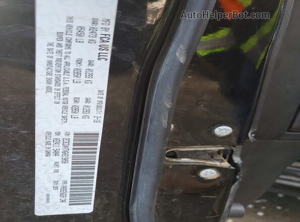 2C3CDXATXGH219058 2016 DODGE CHARGER Черный Вид наклейки с VIN-кодом