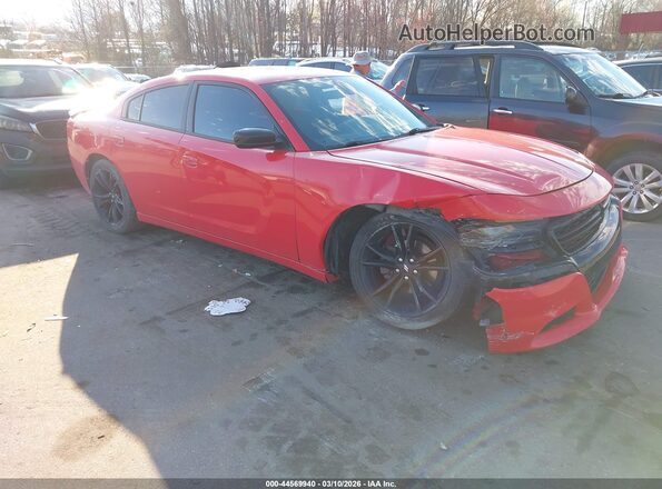 2C3CDXBG3JH307314 2018 DODGE CHARGER Красный Передняя правая четверть
